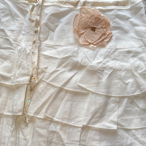 NWT! Vintage Y2K Abercrombie & Fitch 2000s Ruffle Mini Skirt - Picture 2 of 7